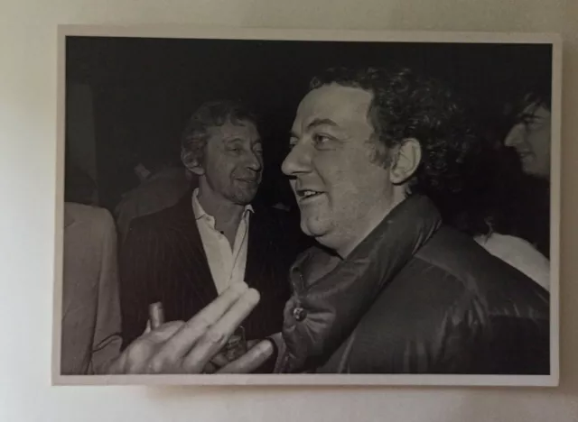 carte postale Coluche et Serge Gainsbourg 1980