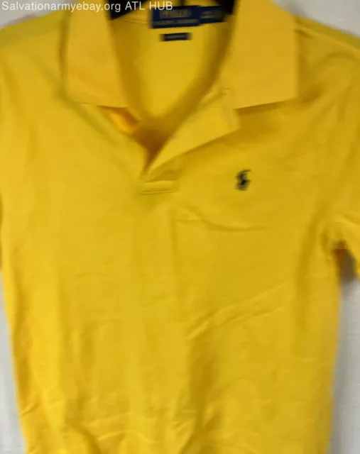 POLO RALPH LAUREN (L) yellow classic fit polo shirt $14.99 - PicClick