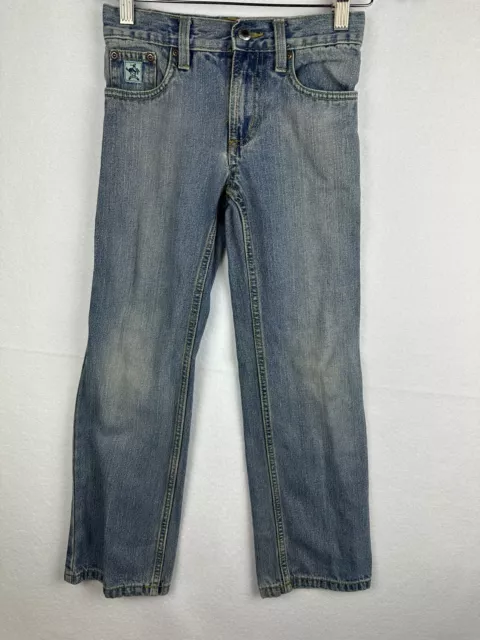 Cinch Jeans Sz 8S Boys White Label Cowboy Jeans Adjustable Waist~Straight Leg