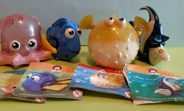 MC DONALD'S HAPPY MEAL Gadget Disney Pixar Nemo 2003 4 pezzi con cartine - HM02