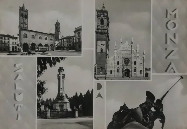 LEGNANO ( MILANO) SALUTI DA LEGNANO, Vedute con 4 Foto , Vg 1935 F.g. BELLA