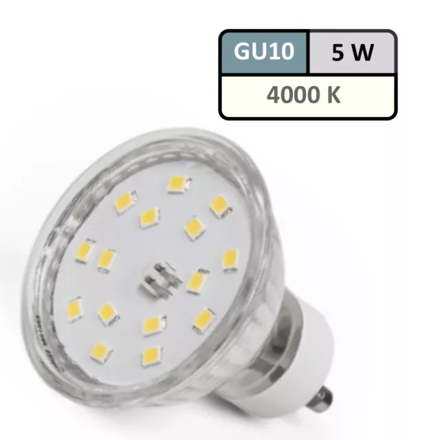 LED Leuchtmittel Sets 230V 5W SMD Strahler HV Leuchten Neutralweiss 4000K GU10