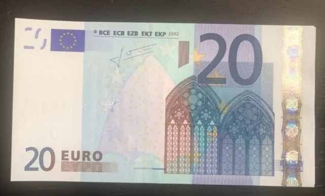 Billet 20 EURO NEUF 2002  J.C Trichet rare France collection 