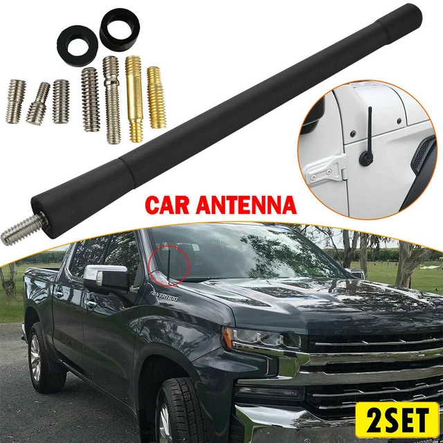 2X 7" Universal Car Antenna Radio AM/FM Antena Roof Mast Long Whip style For Toy