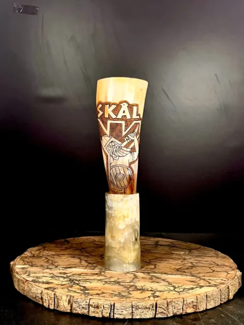 SKAL! Viking Drinking Horn from Canada, Premium Quality Norse Artwork