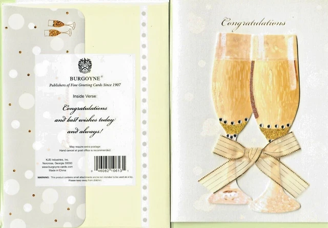 * Bridal & Wedding      Papyrus. Burgoyne & Hallmark Embellished Card