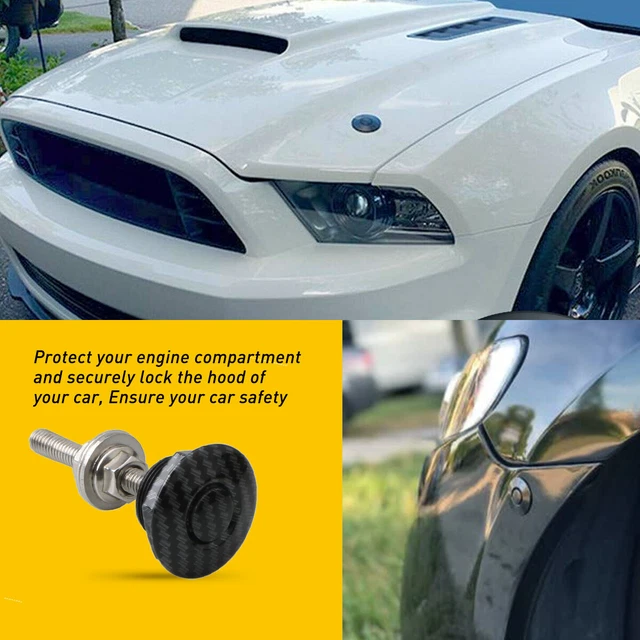 PAIR Bumper Car Latch Button Push Release Quick Hood Bonnet Pins Clip Lock Kit