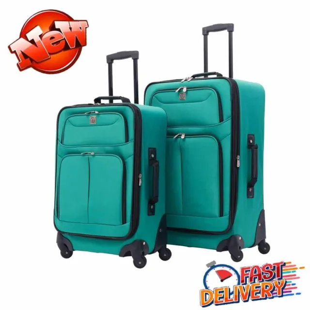 EXPANDABLE SOFTSIDE SPINNER Luggage Set 21 in & 25 in Checked Luggage ...