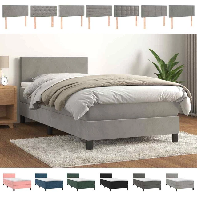 Cama Box Spring con Colchón Terciopelo Viscoelástico Espuma Multimodelo vidaXL