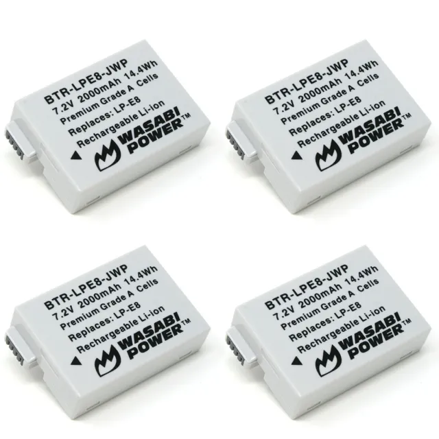 Wasabi Power Battery for Canon LP-E8 (4-Pack)