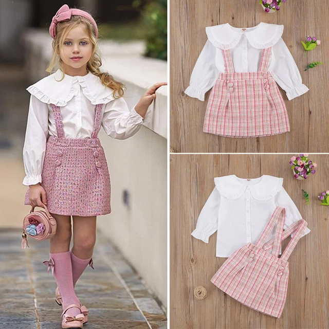 Top arricciacapelli bambine + gonne abiti abito festa bambino set abiti 2