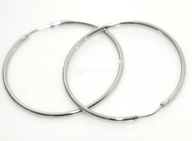 Gioielli Eleganti Donna Orecchini Cerchio Grandi In Argento 925 - Design Creolo Per Donna Orecchini Uomo Cerchio - Foto 11