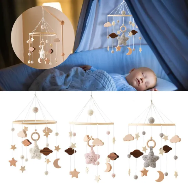 Baby Bed Mobile Baby Wind Chime Mobile Baby Wood With Balls And Clouds Ornament