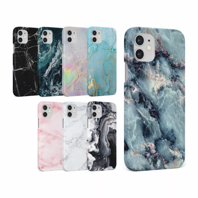 Case For Iphone 15 14 13 12 11 Se 8 Pro Max Hard Phone Cover Marble Granite