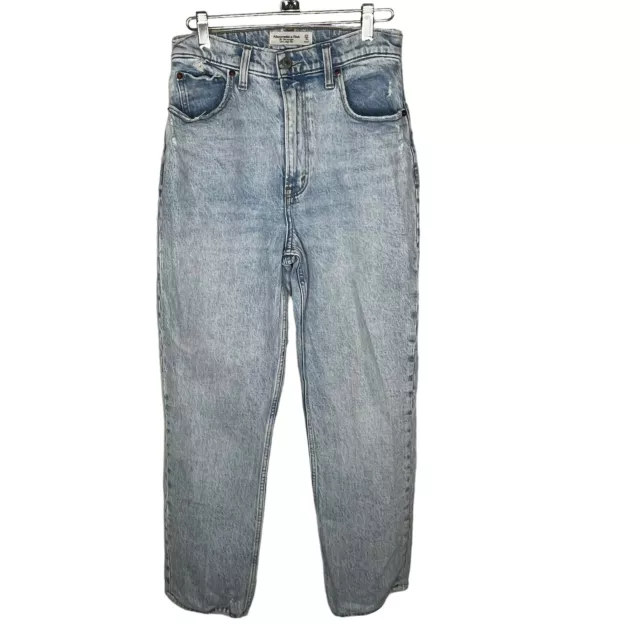 Abercrombie Sz. 27 Jeans A&F 90s Straight Ultra High Rise Curve Love Distressed