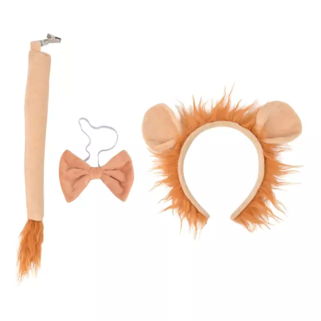 Animal Lion Tail Ears Costume Set Halloween Cosplay Show Décoration Bandeau