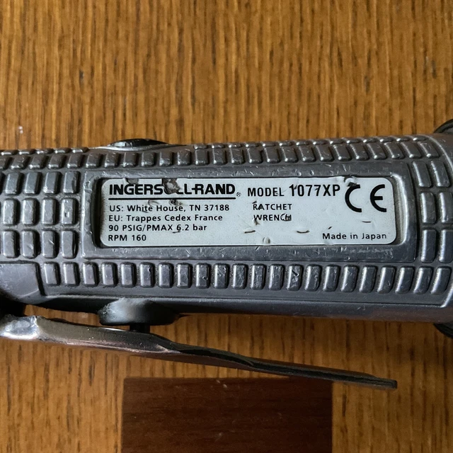 Ingersoll-Rand Model 1077XP 1/2" Drive Air Ratchet, 50 ftlb,160 RPM 2