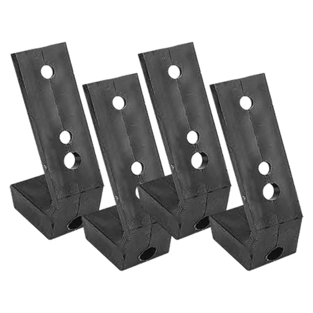 4pcs Garage Vertical Wall Mounted Barbell Rack Fitness Equipment Black Dumbbell