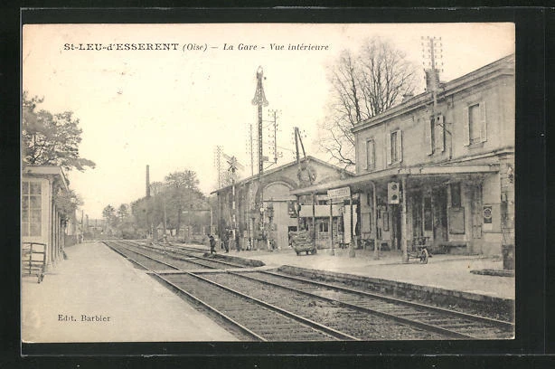 CPA St-Leu-d'Essrent, La Gare, interior view 1923