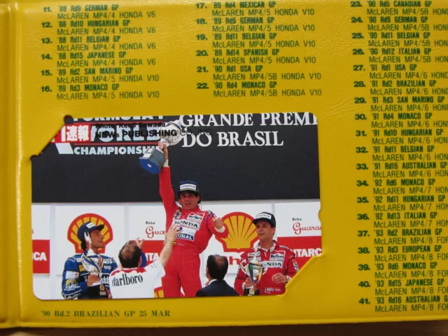 Ayrton Senna Phonecard Telefonkarten Folder  Japan Neu Selten 2