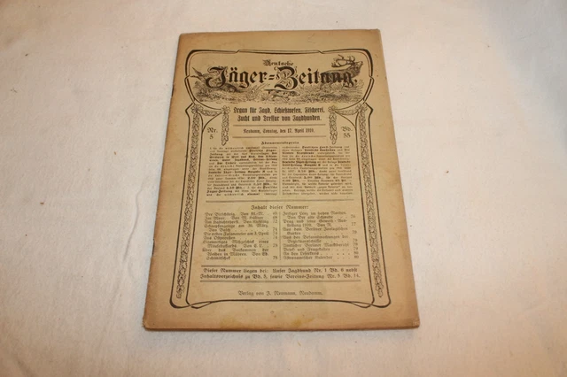 PERIÓDICO ALEMÁN CAZADOR 1910 CUADERNO No 5