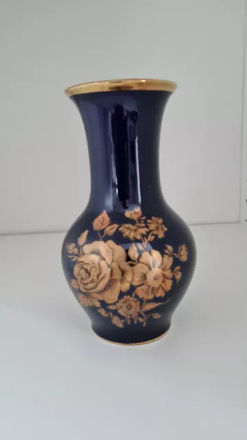 Vase Tischvase Echt Kobalt Blau Royal Porzellan Bavaria KPM Handarbeit