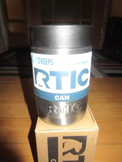 New RTIC Can Cooler 12oz Koozie Vacuum Insulated Stainless Steel