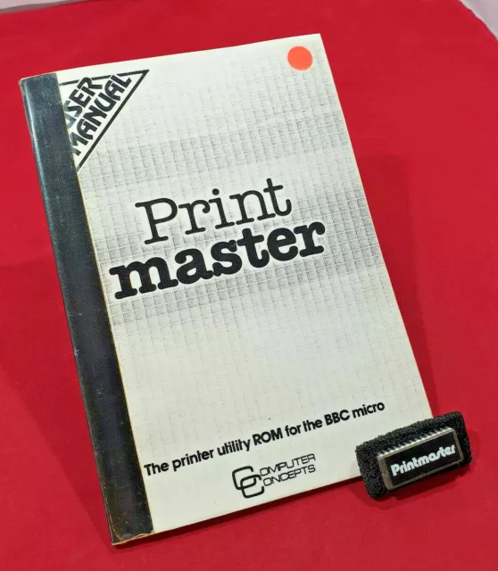 Druck Master ROM Und Benutzer Handbuch für Acorn BBC Micro. Original, Kopie