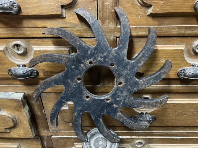 Vintage industrial steampunk cast iron 12" GEAR OLD FARM equipment sprocket