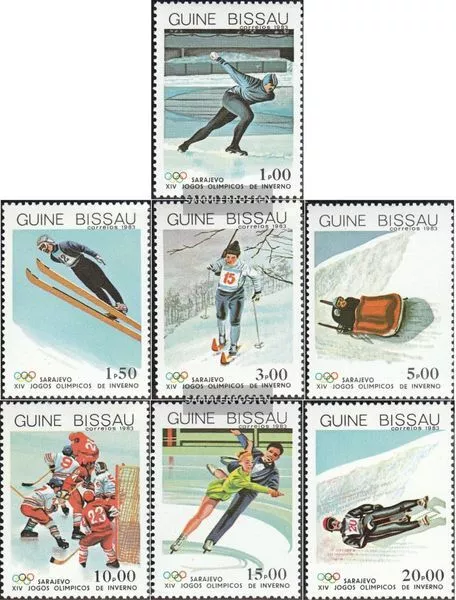 Guinea-Bissau 709-715 (kompl.Ausg.) postfrisch 1983 Olympische Winterspiele 1984