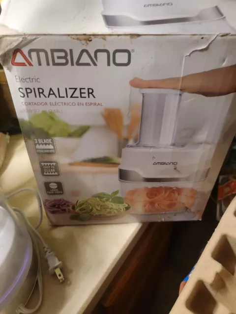 Ambiano Electric Spiralizer 3 Blades Wide Ribbon, Large & Shredded Spiral