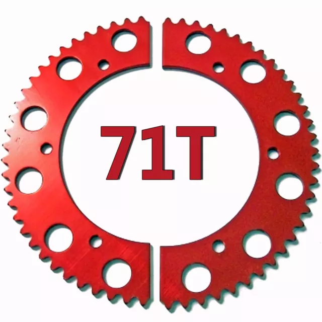71T (tooth) #35 Chain Split Sprocket Racing Go-Kart Fun Cart Barstool Gear RLV