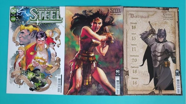 3x DARK KNIGHTS OF STEEL Comic # 2 ~ DC ~ A B 1:25 PUTRI VARIANT ~ NM / UNREAD