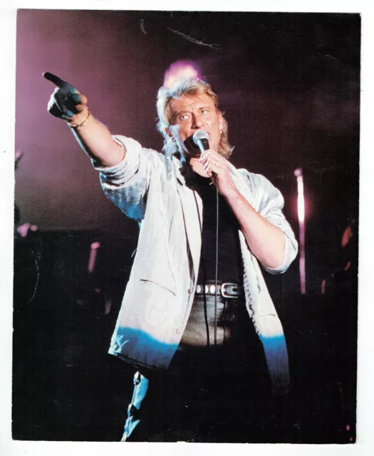 PHOTO Johnny HALLYDAY 30 x 24 cm couleur Marc CASTAGNET Ed. Spiral Rock RARE