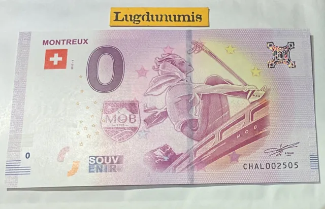 Billet 0 Euro Montreux 2017-1 euro souvenir touristique