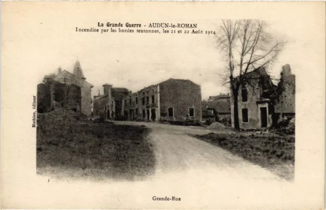 CPA AK Militaire AUDUN-le-ROMAN - Grande Rue (361856)
