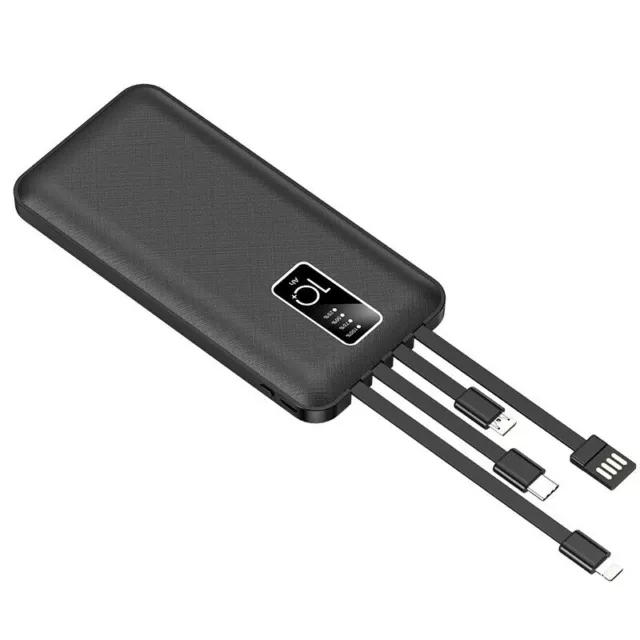 Powerbank Externer Batterie10000mAh Ladegerät Zusatz Akku USB inkl. Ladekabel 3