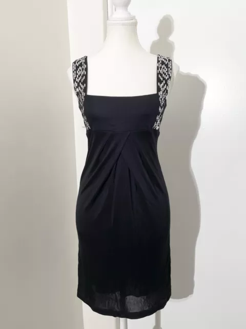 Versace Jeans Couture VJC Black Embellished Strap Bodycon Dress Size S RRP$900