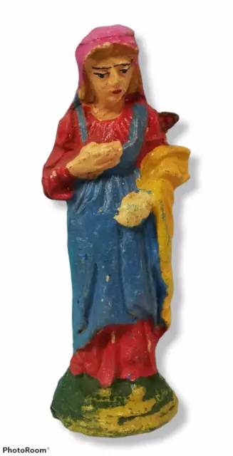 35929 Pastorello Presepe - statuina in pasta - Donna