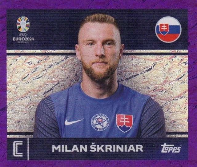 STICKER TOPPS UEFA EURO 2024 FOIL ECUSSON SLOVAKIA # SVK 1 BORDER PARALLEL