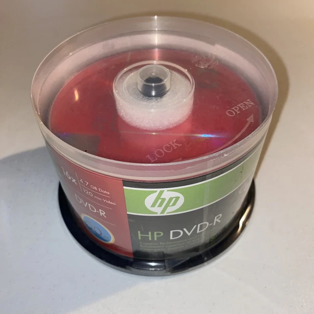 HP DVD-R Spindle 50 Pack 16X / 4.7GB / 120 Min Brand New SEALED