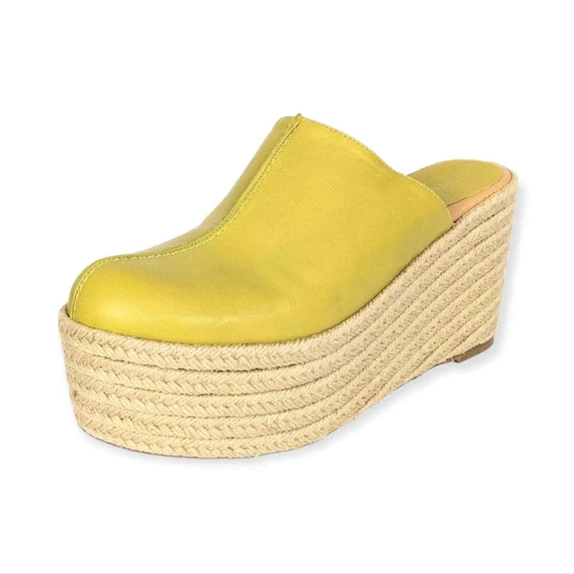 Paloma Barcelo Womens Yellow Gualeguay Napasoft Espadrille Clog Size 37 NWOT