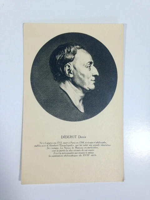 Ancienne Carte Postale Denis Diderot E.C. Paris vintage postcard