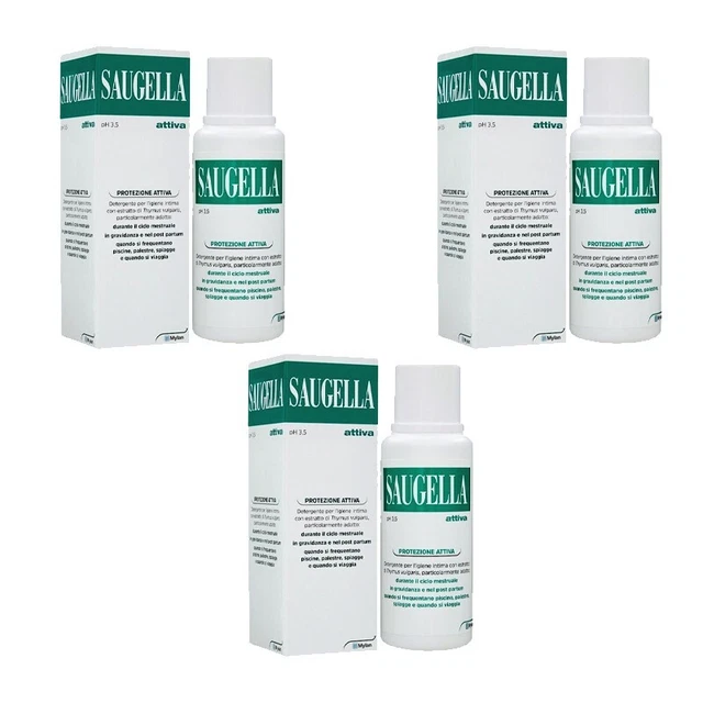 3pz SAUGELLA Detergente intimo protezione attiva pH 3,5 250ml