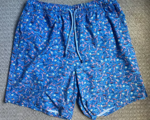 Peter Millar Mens Medium Seaside Swim Trunk Mesh Lined $98 New