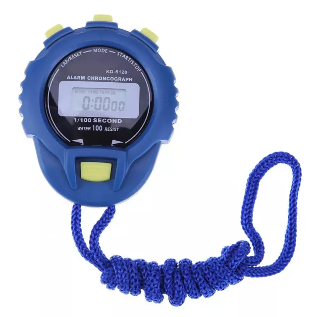 fr LCD Chronograph Digital Timer Stopwatch Sport Counter Odometer Watch Alarm