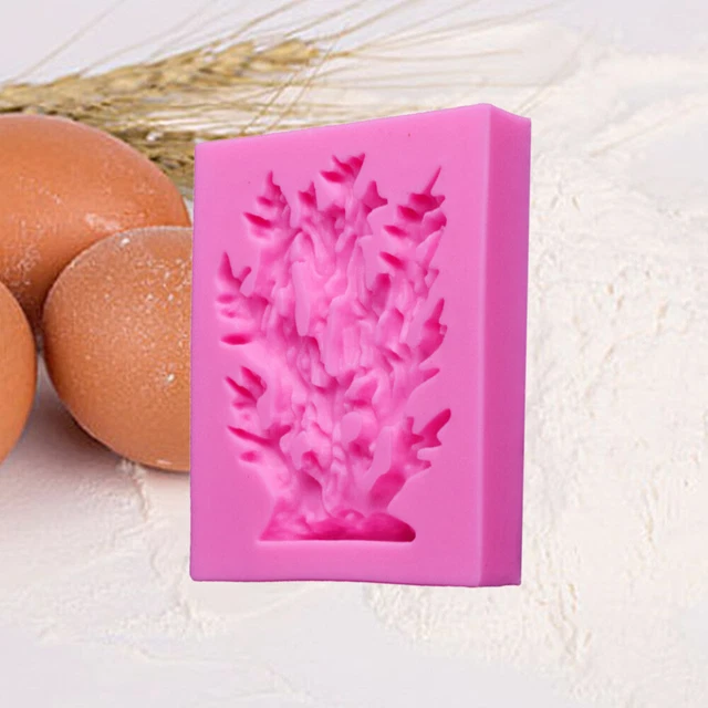 1 pieza Moldes de silicona de coral de algas marinas para decoración de pasteles Moldes de fondant de silicona