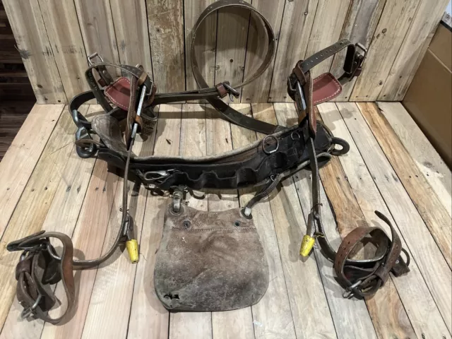 Klein Lineman Climbing Gear Spikes Belt 5295-6 Tools Leather ‘91 Vintage 1830MM Klein Lineman Climbing Gear Spikes Belt 5295-6 Tools Leather ‘91 Vintage 1830MM