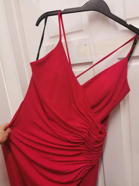 Mascara Mc186067 size 16 red Evening dress sparkle jersey BNWT