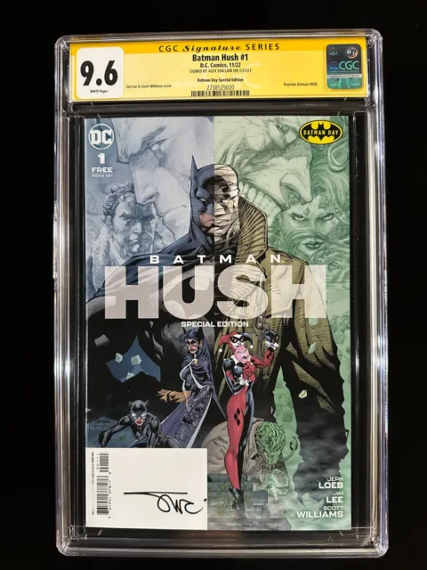 Batman Hush #1 CGC 9.6 SS (2022) Signed Alex Sinclair, Special Edition, Reprints